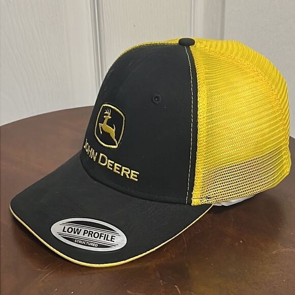 🔥🔥 JOHN DEERE Snapback Hat “NEW” - Black/Yellow 🔥🔥 - Picture 2 of 8